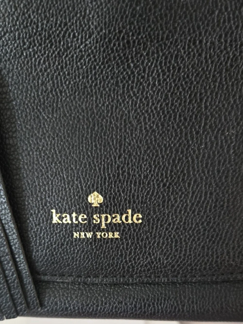 kate spade Black Leather Satchel with Tassel Accent
